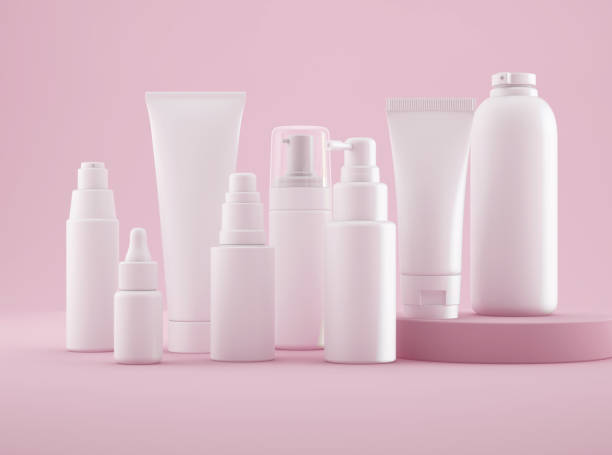 Eco friendly skincare. Natural cosmetics and organic products on pink background,